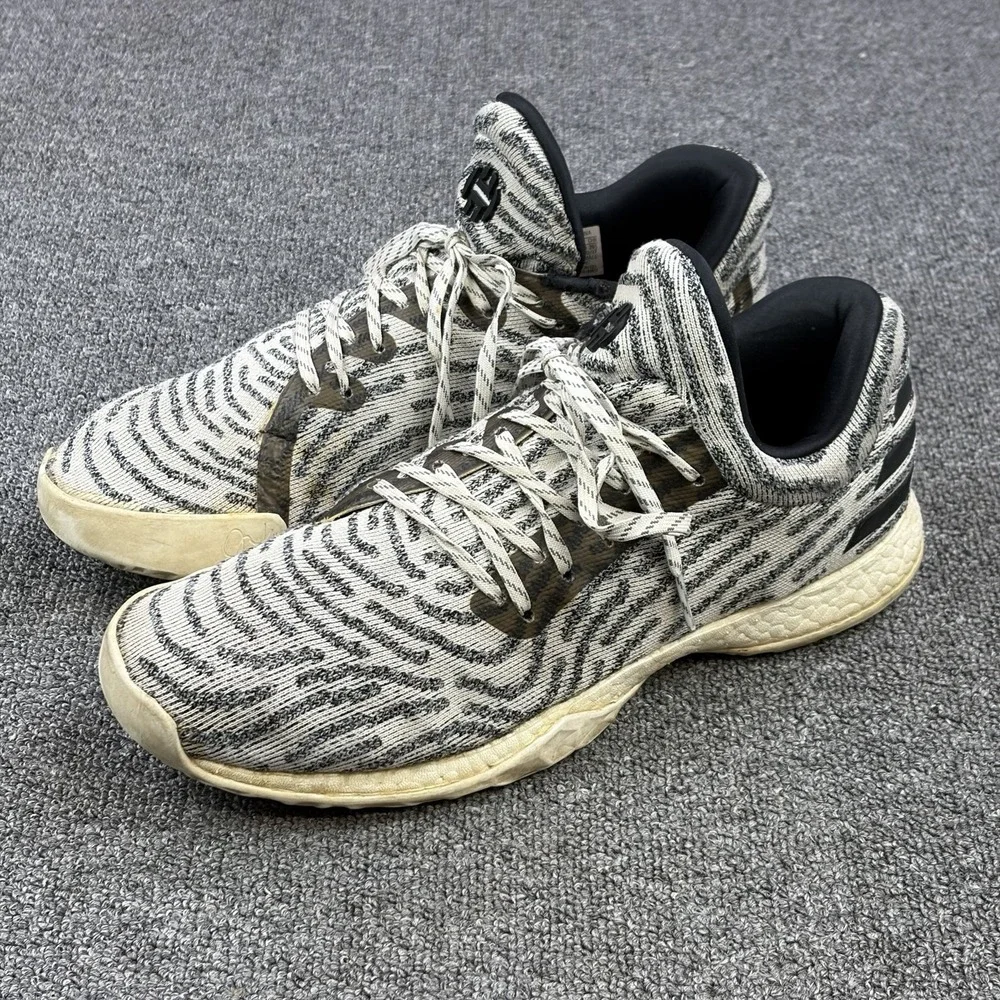 Adidas Harden Vol. 1 LS Primeknit BHM‎ Men's Size 13 White Black AC8407